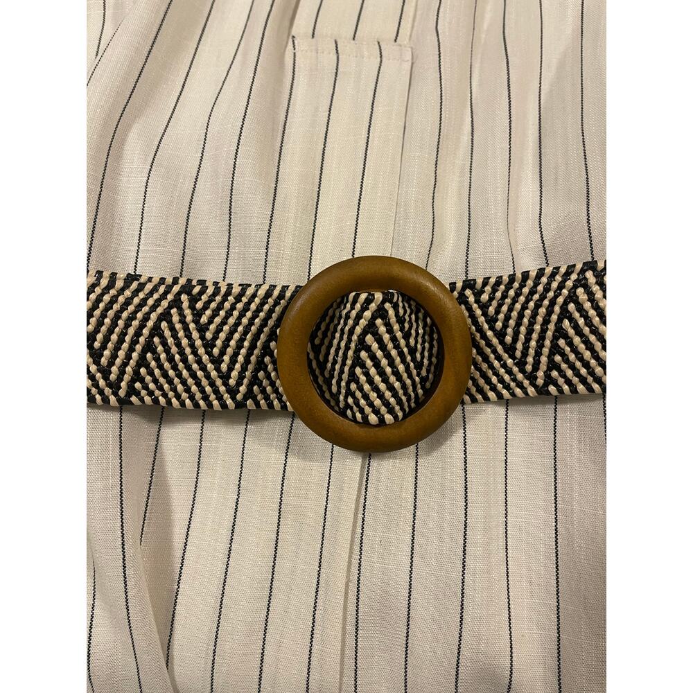 NWOT: Melloday Striped Belted Shirt Dress Size Large - Picture 6 of 10